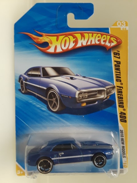 '67 Pontiac Firebird 400 Hot Wheels 2010 New Models #03/44 w/ Blue